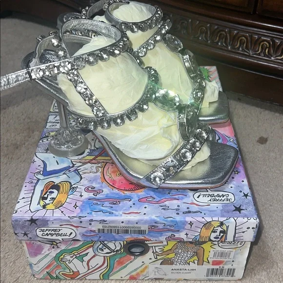 Anastas Heel in Silver JEFFREY CAMPBELL - Picture 4 of 7